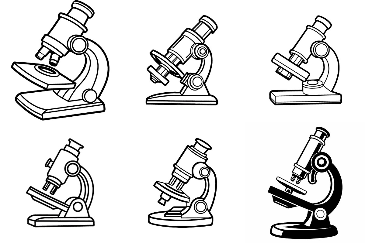 Microscope in a doodle style vector, an Object Graphic by Billah Hub
