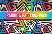 Vector Rainbow Patterns Pack, a Texture Illustration by Gudiny (Thumbnail 1 of 5)