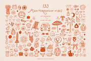 Mediterranean Summer Whimsical Set, an Object Illustration by ViktoriyaD (Thumbnail 6 of 16)
