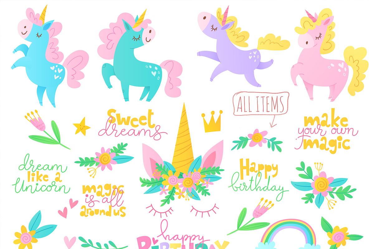 Magic Unicorn Collection, a Decorative Illustration by Giraffarte (Photo 4 of 7)