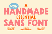Handmade Sans - Hand-lettered Font, a Font by Studio Funshop by Kelli (Thumbnail 1 of 9)