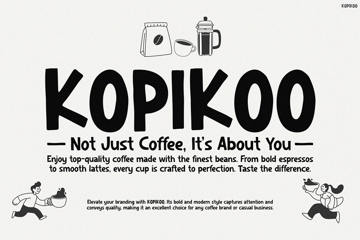 KOPIKOO, a Font by Pinisi ART (Photo 8 of 10)