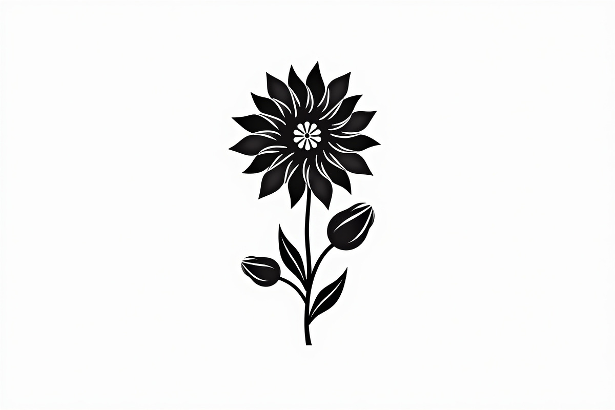 Black Floral Silhouette Set, an Illustration by balal (Photo 2 of 21)