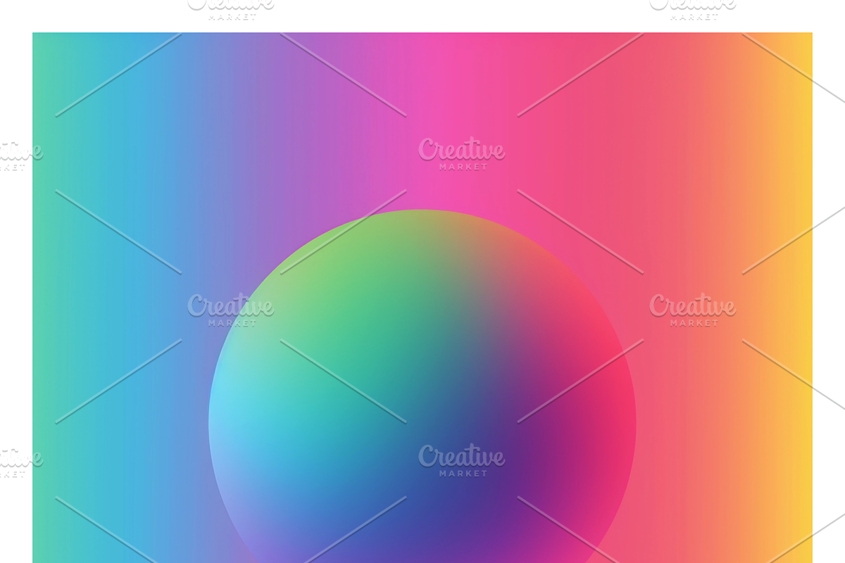 Rare Co - Rainbow Gradient Spheres, a Background Graphic by milatovar (Photo 10 of 17)