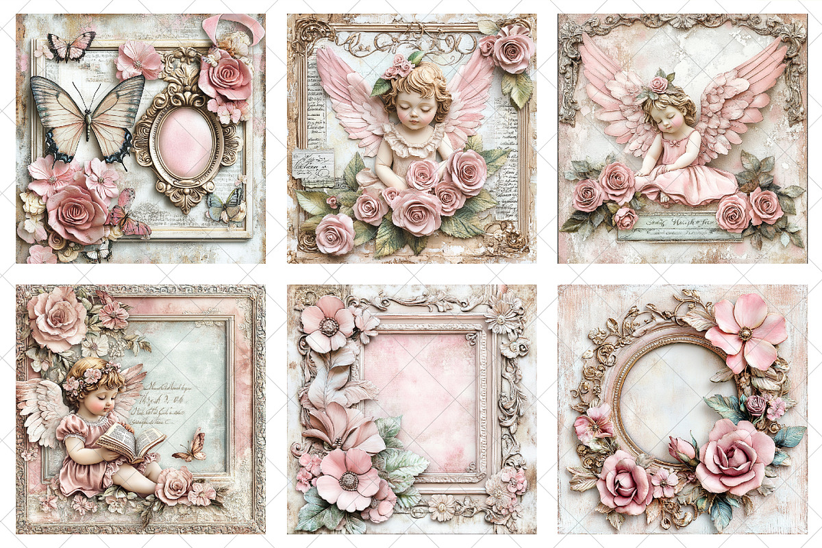 Valentines Day Junk Journal Paper, an Illustration by SinaCreation (Photo 5 of 7)