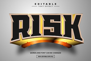 Risk 3D Editable Text Effect