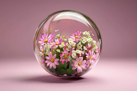 Beautiful arrangement of pink flower, a Photo by Tanuart