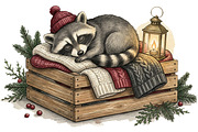 Cozy Winter Animals Clipart Bundle, an Animal Illustration by T-shirt Pond (Thumbnail 9 of 26)
