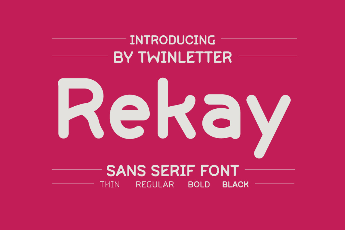 Rekay, a Sans Serif Font by twinstd (Photo 1 of 11)
