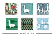Llama Retro Art Style Designs, a Pattern Graphic by karenfoleyphoto (Thumbnail 3 of 10)