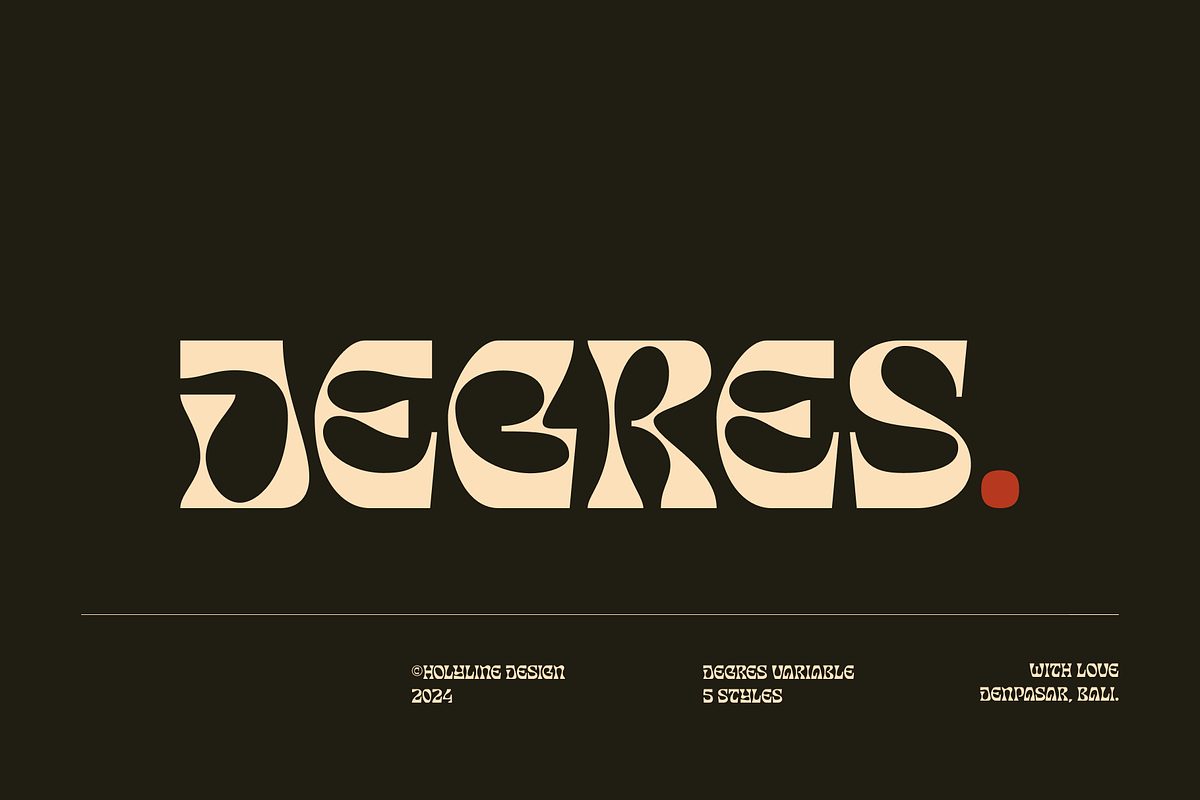 Degres - Psychedelic Display Family, a Serif Font by Holyline Design (Photo 1 of 14)
