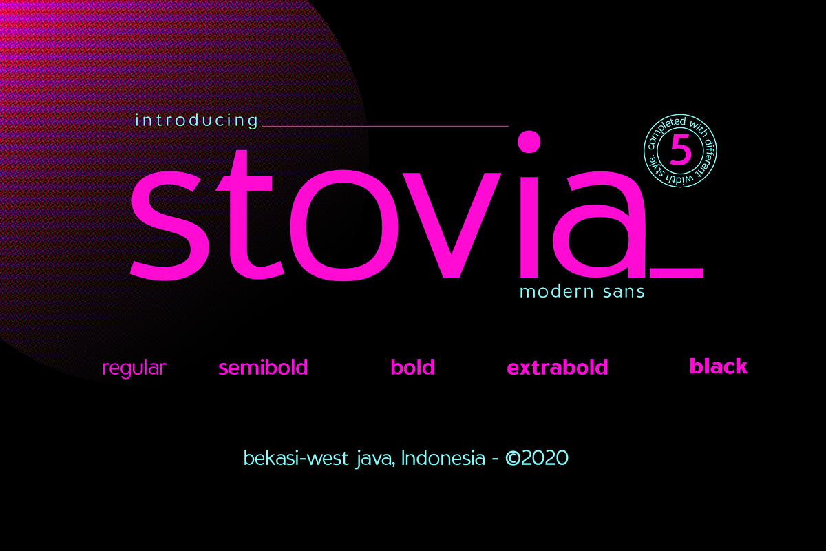Stovia, a Sans Serif Font by INKsTYPIA (Photo 1 of 7)