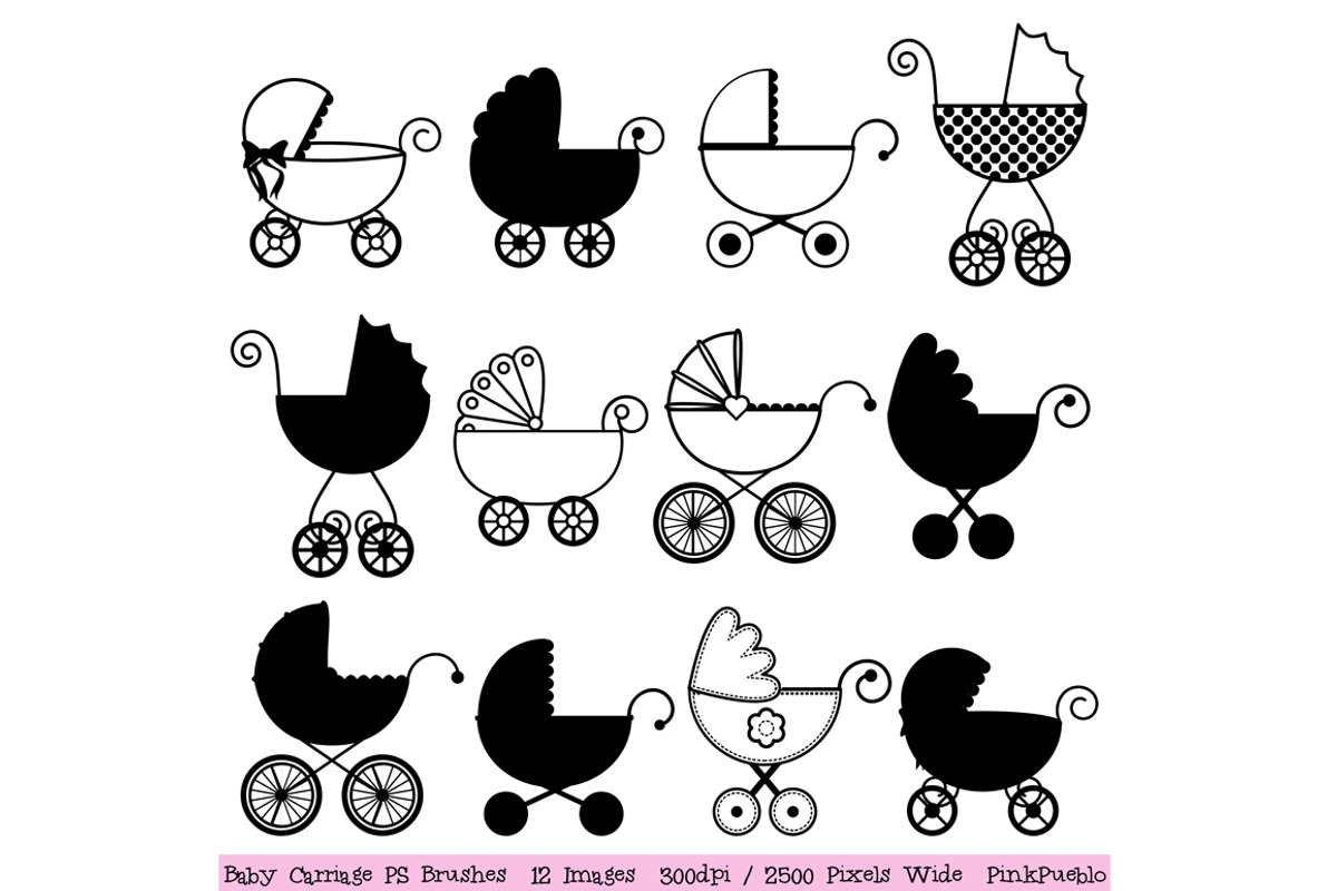 Baby Carriage Photoshop Brushes preview 6