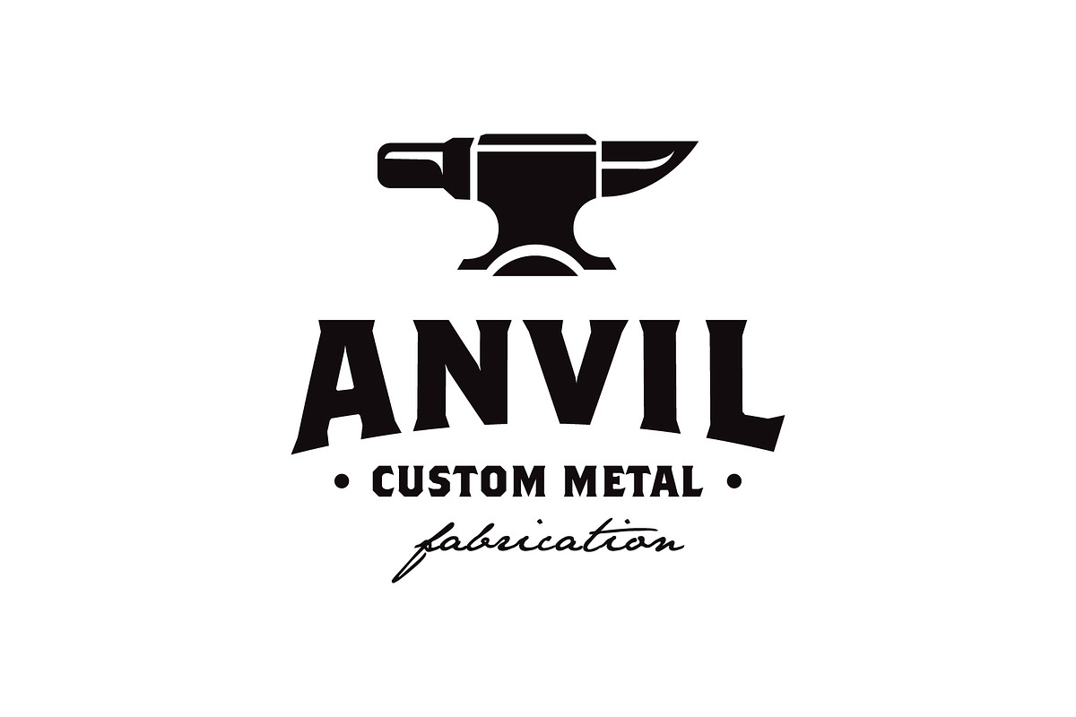Blacksmith Custom Metal Forge Anvil, a Branding & Logo Template by funpixel