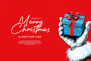 Merry Christmas and New Year PSD, a Social Media Template by Qaseem Zaidi Graphics