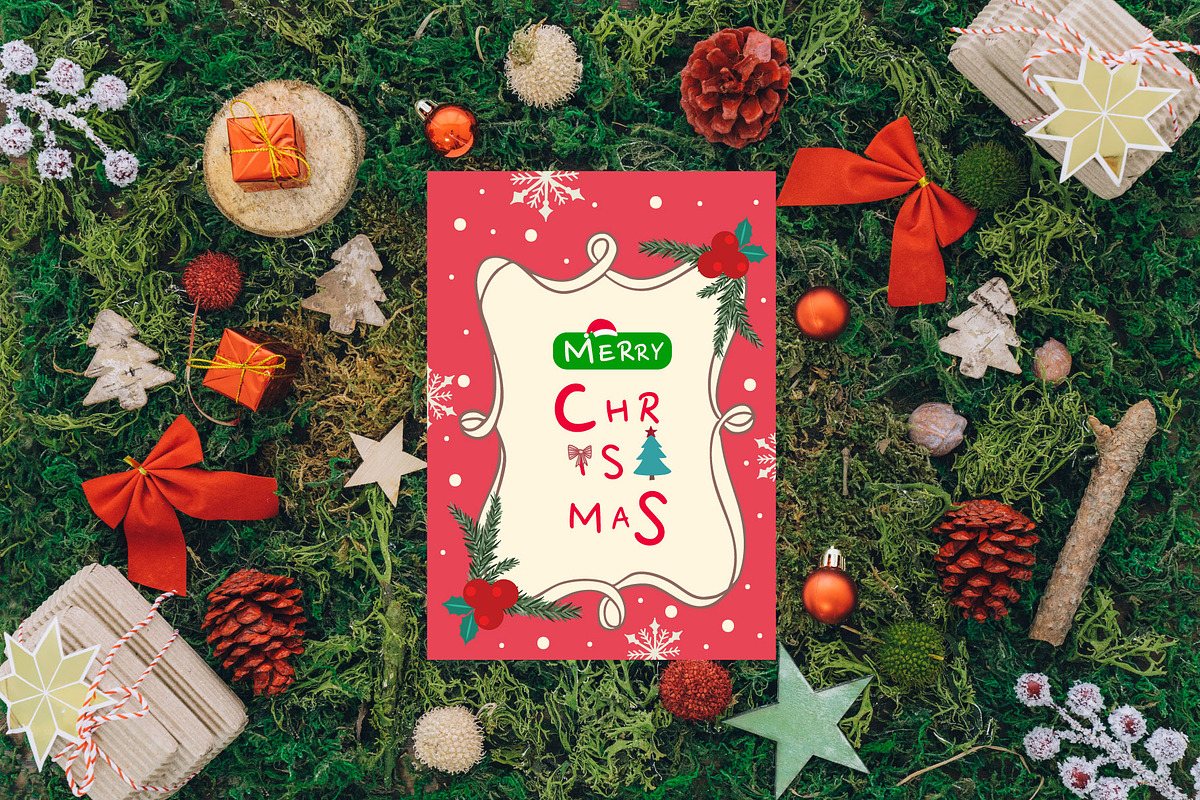 Merry christmas frame for kid design, a Decorative Illustration by Piixypeach (Photo 8 of 9)