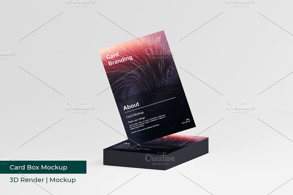 Card Mockup | 3D Rendering, an Advertising Mockup by mrfauzi (Photo 6 of 11)
