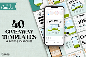 Giveaway Template, Giveaway Insta