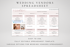 Google Sheets Wedding Vendors