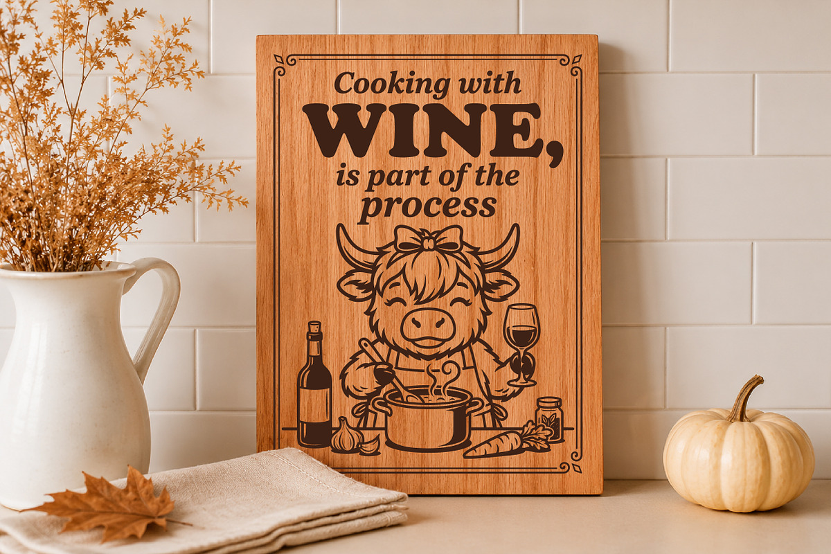 Funny Kitchen Cutting Board SVG, a Seasonal Illustration by Libby Wishes (Photo 2 of 3)