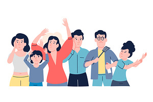 People shrugging it off, afraid, a Person Illustration by LadadikArt
