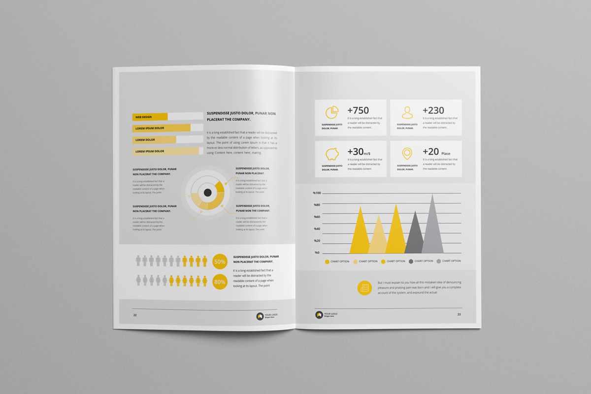 Annual Report Template, a Brochure Template by Pro-Gh (Photo 3 of 12)