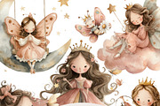 44 Butterfly Princess Clipart, an Illustration by Pati Charm Studio (Thumbnail 1 of 9)