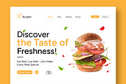Food Landing Page Design, a Landing Page Template by CreativeShaper (Thumbnail 2 of 6)