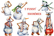 Christmas Friends - Watercolor Set, an Animal Illustration by Mashamashastu (Thumbnail 3 of 11)