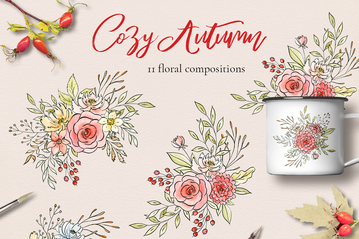 Cozy autumn - watercolor & ink, an Animal Illustration by long summer (Photo 2 of 6)