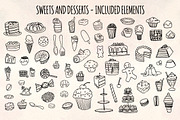 Sweets and Desserts Sketch Bundle, a Food Illustration by Violet LeBeaux (Thumbnail 2 of 3)