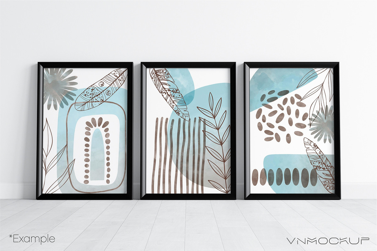 Black Frames Bundle - 20 Mockups, a Print Template by VNmockup (Photo 5 of 9)