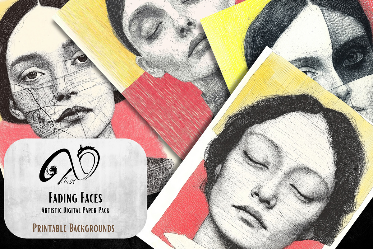 Fading Faces: Digital Paper, a Person Illustration by NiiiNArt ...