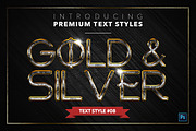 Gold & Silver #5 - 15 Text Styles, a Layer Style Add-On by Jonas Stensgaard (Thumbnail 9 of 18)