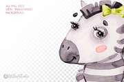 Watercolor nursery cute Zebra friend, an Animal Illustration by UlitkaStudio (Thumbnail 10 of 11)