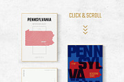 USA State Maps | Posters 3 Styles 1, an Illustration by MaximGertsen (Thumbnail 3 of 8)