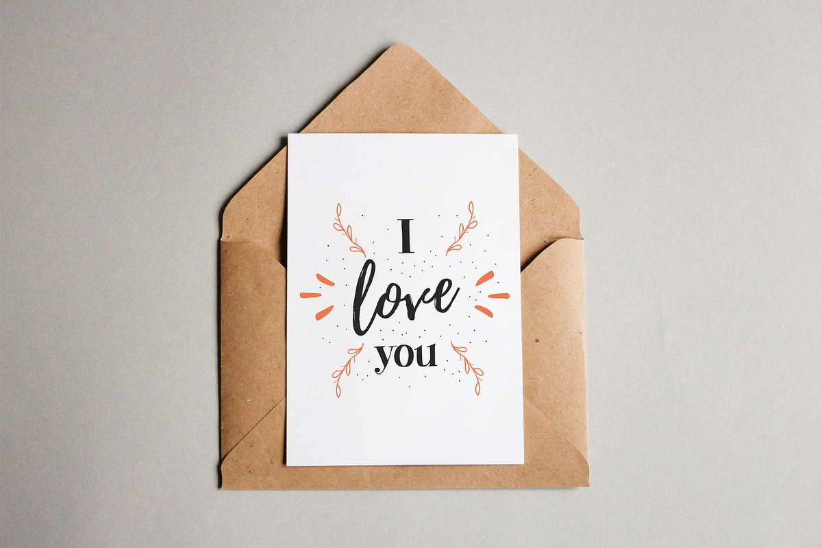 I love you lettering set, a Decorative Illustration by Good Studio (Photo 5 of 6)