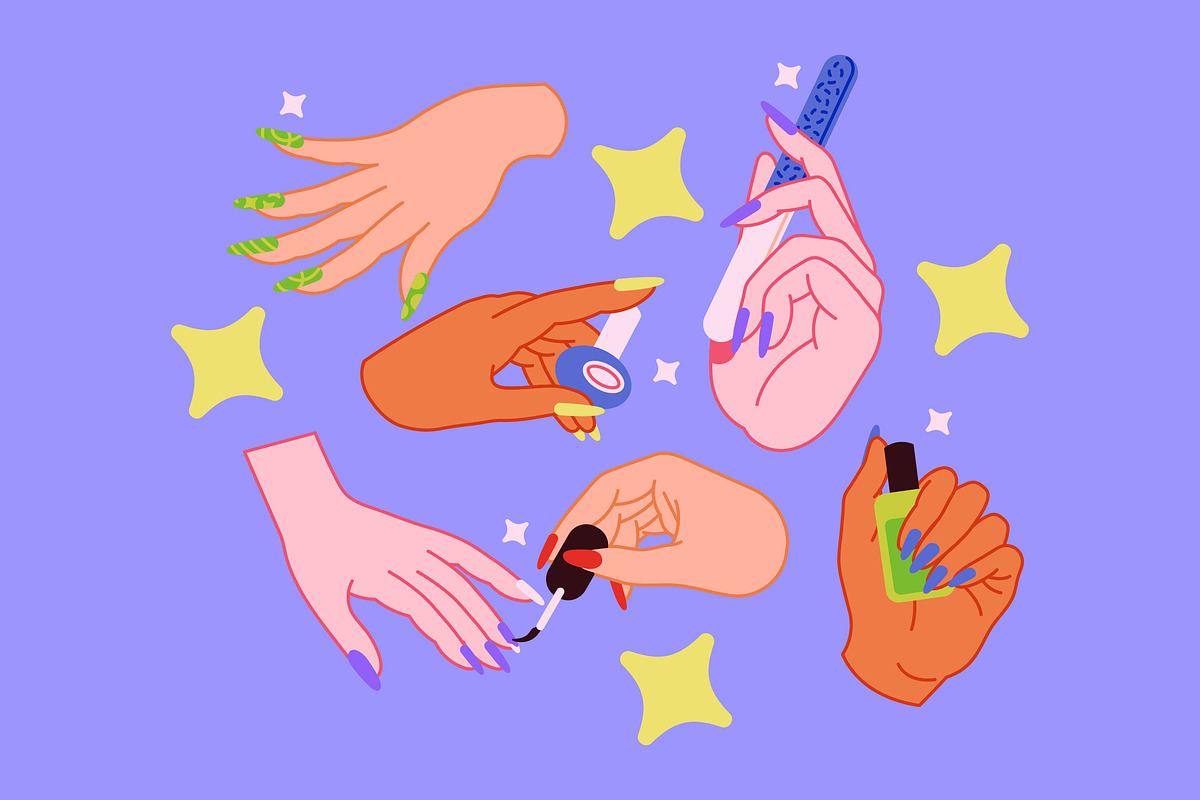Nail Care Asset Illustration, an Object Illustration by graphicook