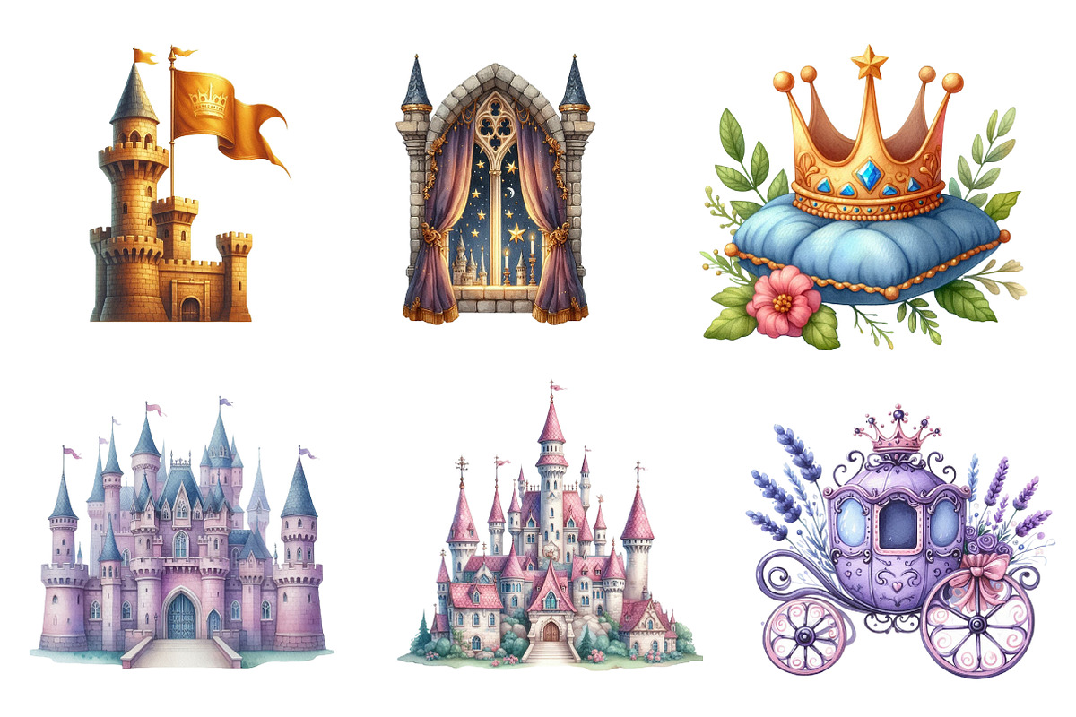 Princess Clipart, an Illustration by CreationArt (Photo 3 of 5)