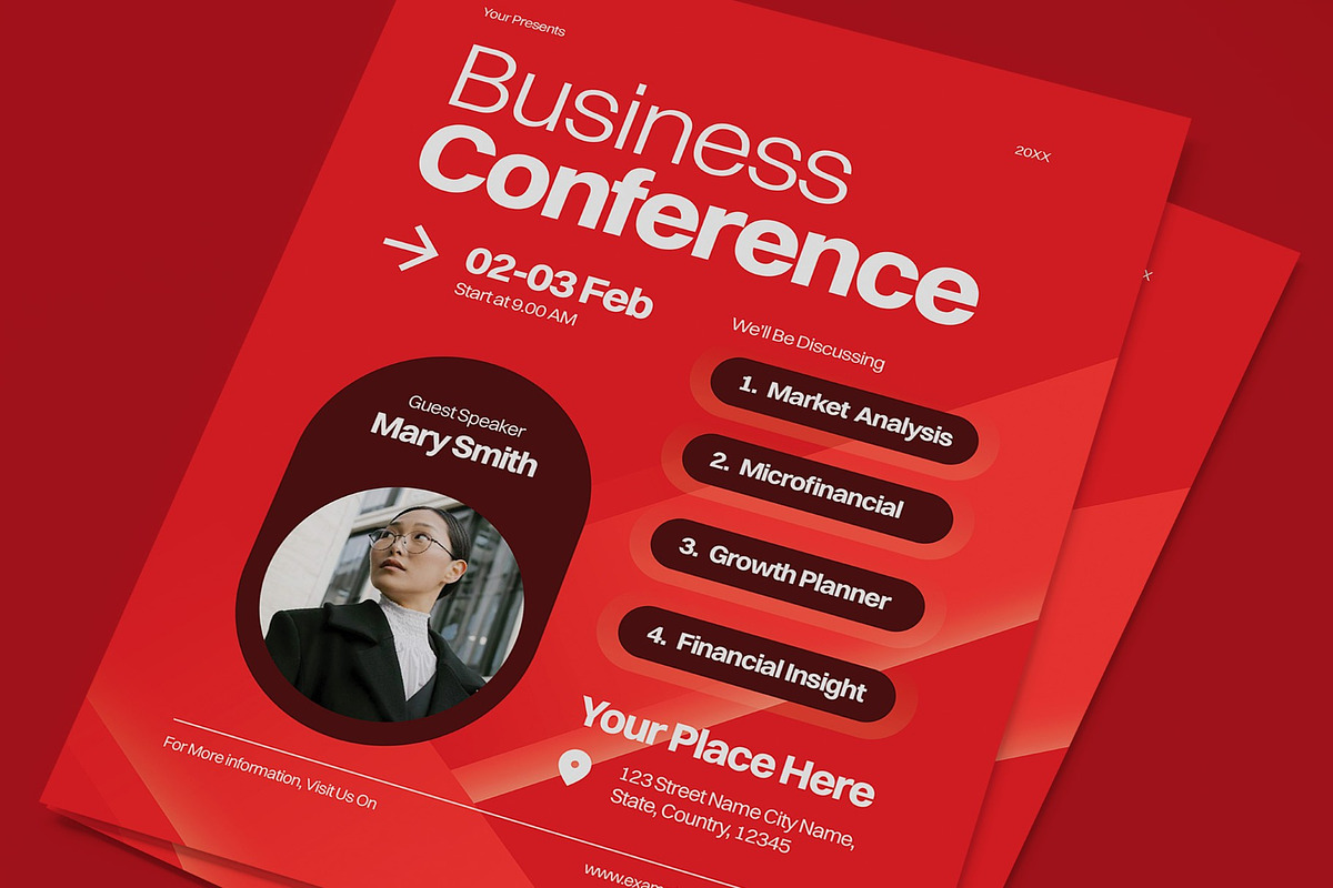 Business Conference Flyer, a Flyer Template by graphicook (Photo 2 of 3)