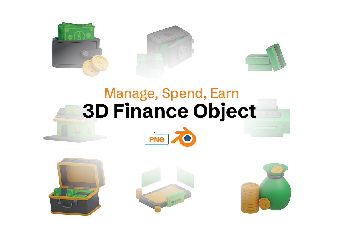 3D Finance & Money Pack, a 3D by Dudukbersama (Photo 1 of 3)