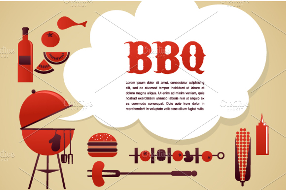 BBQ vector set, an Illustration by zoya (Photo 1 of 3)
