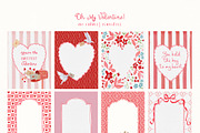 Valentine's Day Frames Cards Clipart, a Decorative Illustration by whiteheartdesign (Thumbnail 17 of 23)