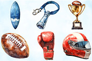 Watercolor Sports Father's Day PNG, an Illustration by Craft Nest (Thumbnail 3 of 6)