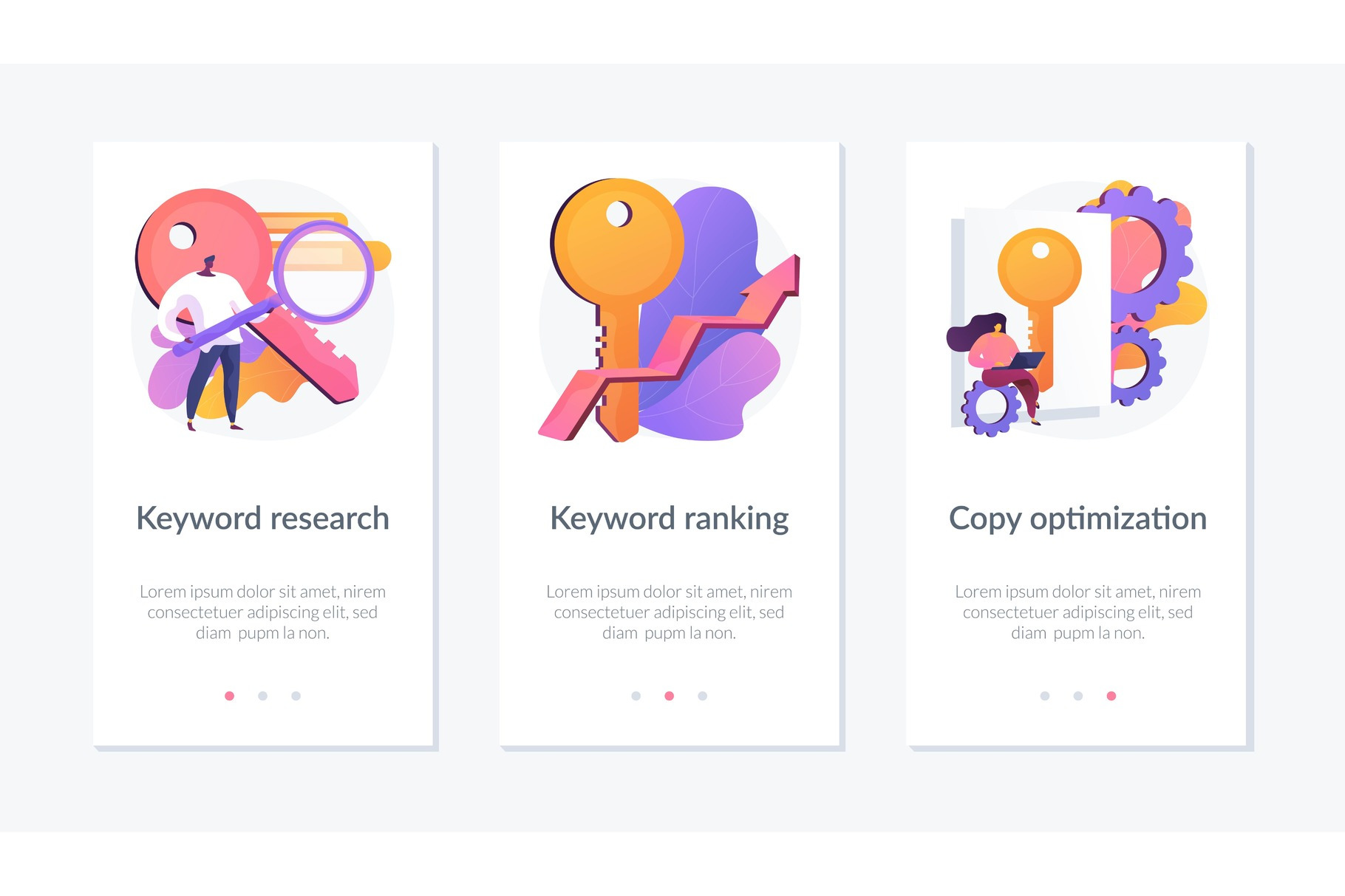 Seo Keywords Webpage Template by Visual Generation | Creative Market