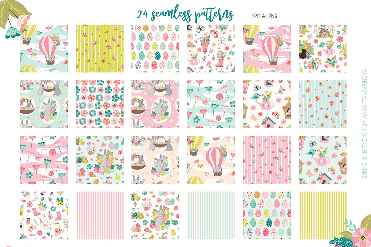 Spring is in the air bundle, an Animal Illustration by Cozy pattern shop (Photo 4 of 12)