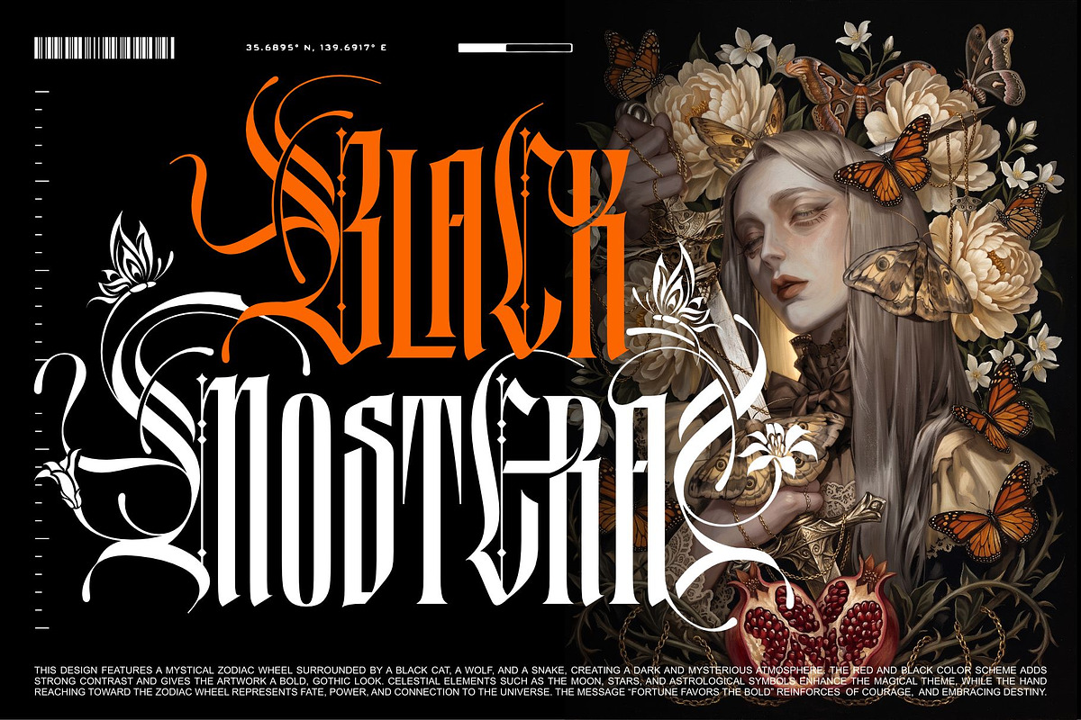 Black Letterfly Typeface, a Blackletter Font by alit design (Photo 8 of 20)