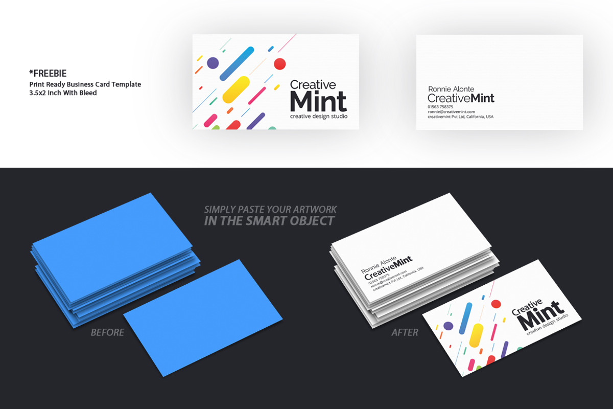 Instant Business Card Mockup 1, a Print Template by ydlabs (Photo 2 of 2)