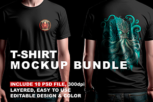 10 Tshirt Mockup Bundle