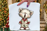Winter Pajama Cats Clipart, an Illustration by Craft Nest (Thumbnail 9 of 11)